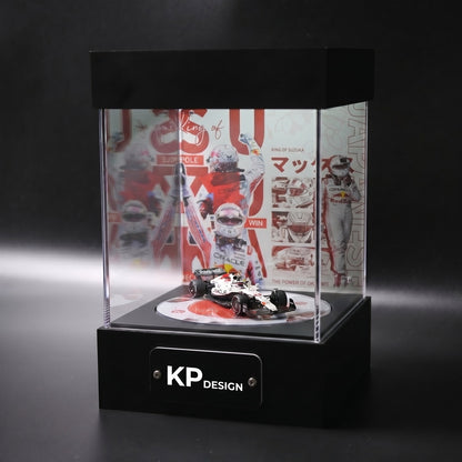 KP Design Rotating Stage — rotating LED display case for a single 1:64 diecast car